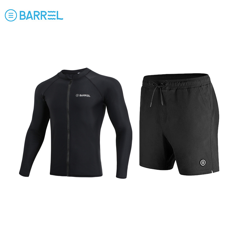 Male net black zipper and black shorts